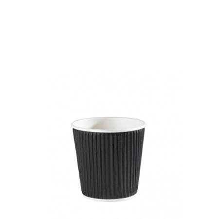 Disposable Black Ripple Cup 4oz