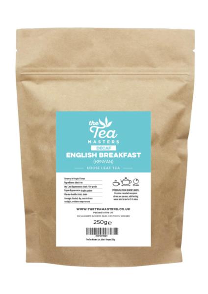 The Tea Masters Loose Leaf Tea - Decaf English Breakfast - Kenyan