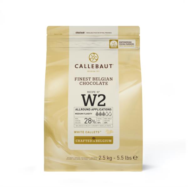 Callebaut Finest Belgian Chocolate - White Callets 2.5kg