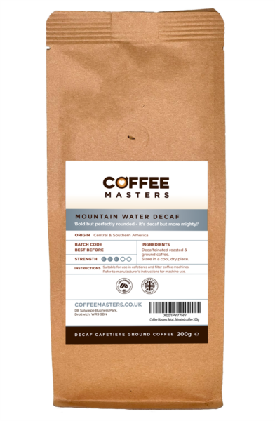 Coffee Masters - Mountain Water Decaf Ground Cafetiere Coffee (1x200g)
