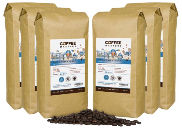 Coffee Masters - Swiss Water Decaf Coffee Beans (6x1kg) photo 1