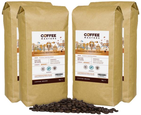 Coffee Masters - Exclusive Master Blend Coffee Beans (4x1kg)