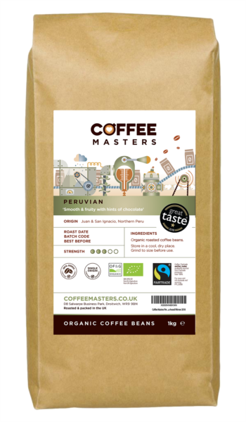 Coffee Masters - Peruvian Organic Fairtrade Coffee Beans (1x1kg) photo 1