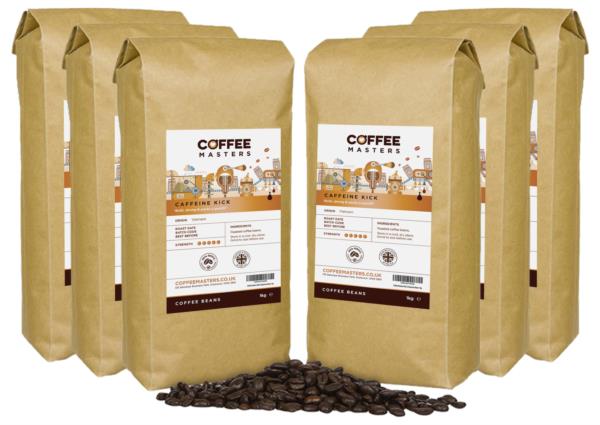 Coffee Masters - Caffeine Kick Coffee Beans (6x1kg)