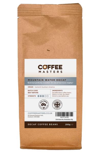 Coffee Masters - Mountain Water Decaffeinated Coffee Beans (1x200g)