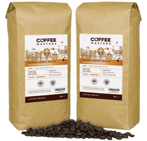 Coffee Masters - Super Crema Blend Coffee Beans (2x1kg)