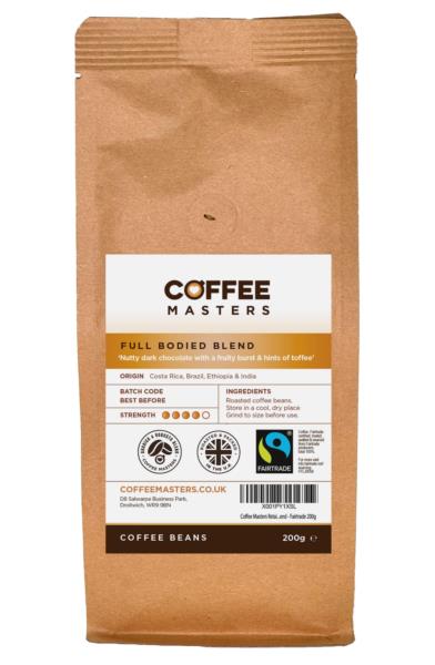 Coffee Masters - Full Bodied Blend Fairtrade Coffee Beans (1x200g)