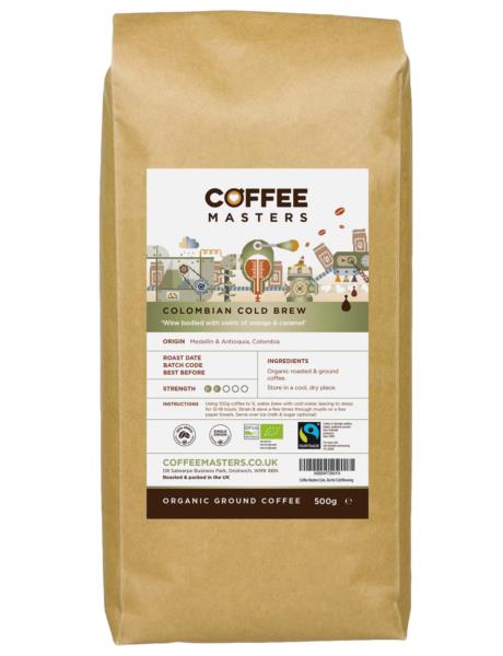 Coffee Masters - Colombian Cold Brew Ground Coffee (1x500g)
