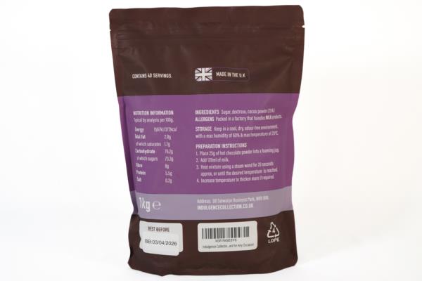 Indulgence Collection - Original Hot Chocolate - Refill Bags (1x1kg) photo 2