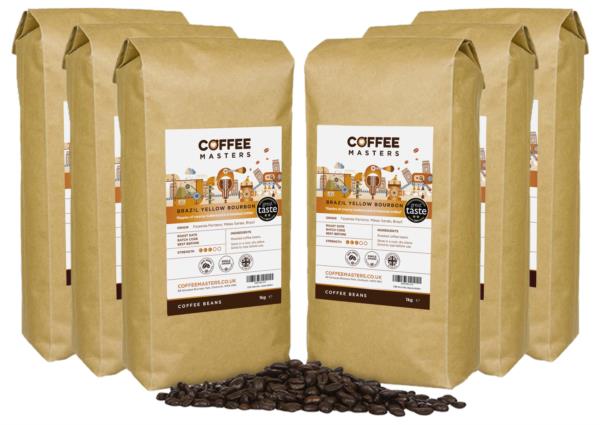 Coffee Masters - Brazil Yellow Bourbon Coffee Beans (6x1kg) photo 1