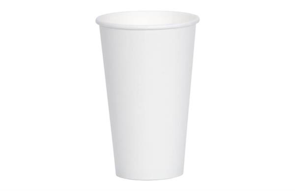 Disposable Single Wall White Paper Cup 12oz