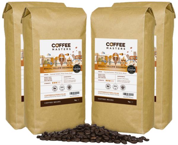 Coffee Masters - Brazil Yellow Bourbon Coffee Beans (4x1kg) photo 1