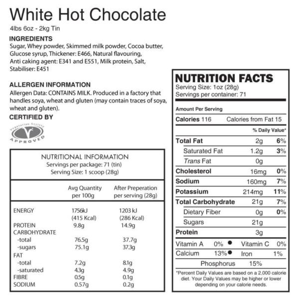 Zuma Hot Chocolate - White (1x2kg) photo 2