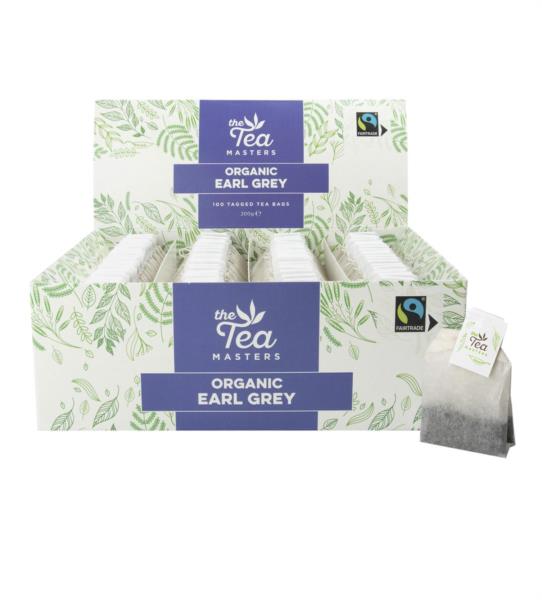 The Tea Masters Organic Tagged Teabags - Earl Grey Tea (1x100) photo 1