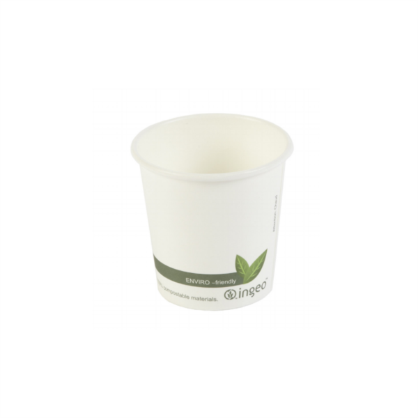 Compostable White Single Wall Paper Cup 4oz (1000)