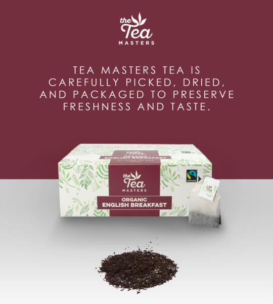 The Tea Masters Organic Tagged Teabags - English Breakfast (1x100) photo 8