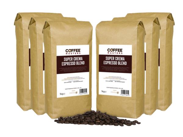 Coffee Masters - Super Crema Blend Coffee Beans (6x1kg)