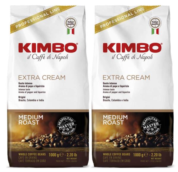 Kimbo Extra Cream Premium Italian Espresso Beans (2x1kg)