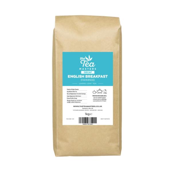 The Tea Masters Loose Leaf Tea - Decaf English Breakfast - Fannings