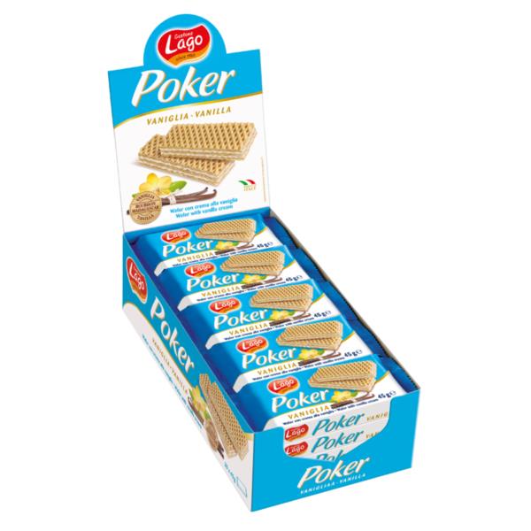 Lago Poker Vanilla Crème Wafers 45g