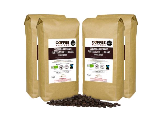 Coffee Masters - Colombian Organic Fairtrade Coffee Beans (4x1kg) photo 1