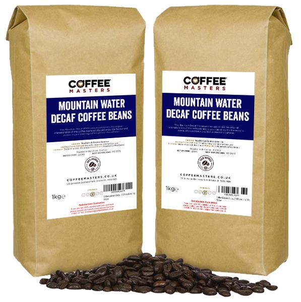Coffee Masters - Mountain Water Decaffeinated Coffee Beans (2x1kg)