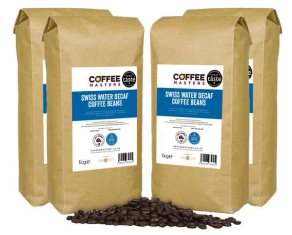 Coffee Masters - Swiss Water Decaf Coffee Beans (4x1kg)