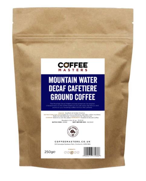 Coffee Masters - Mountain Water Decaf Ground Cafetiere Coffee (1x250g)