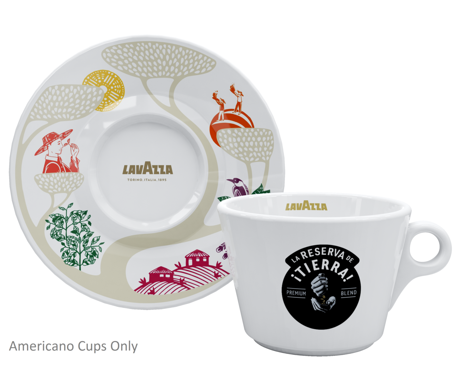 Lavazza Espresso Cup Set 2oz Espresso Mug Set of 2 Classic 